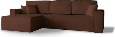 Produktbild von Ecksofa mit Schlaffunktion Amalia L - Ecksofa Cord -LINKS, Ecksofa Braun, L-Form, Schlafsofa, Ecksofas schlaffunktion Braun, Eckcouch
