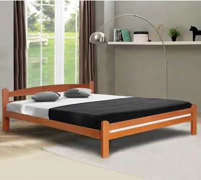 Image de Lit LASSY, pour matelas 180x200, avec sommier à lattes, hêtre massif naturel