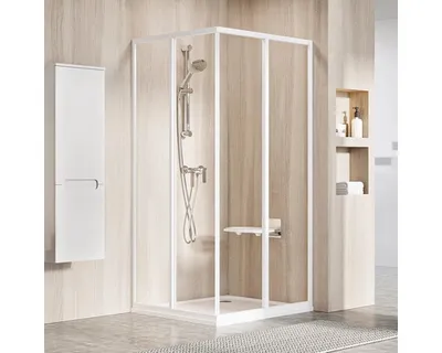 Immagine prodotto di Un lato della cabina doccia RAVAK SRV2-80 195 S satinato+trasparente 14V40UO2Z1