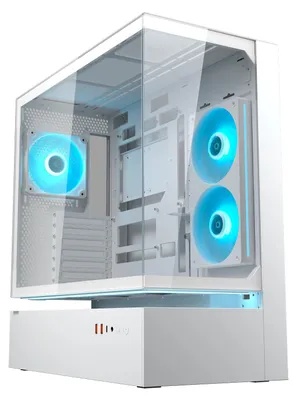 Produktbild von COUGAR Gehäuse Midi-Tower, CFV235, ARGB, Glas, Weiß, Midi Tower, PC, Weiß, ATX, CEB, micro ATX, Mini-ITX, Glas, Stahl, Gaming