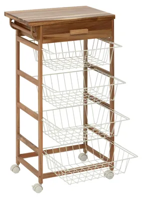 Zdjęcie produktu dla Wózek kuchenny ACACIA z 4 koszami, 89 cm