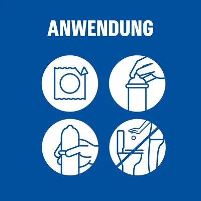 Instructions for using condoms, with four circular diagrams.