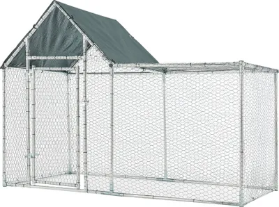 Produktbild von Voľný chov sliepok "Arguin" so strieškou 200x100x100-150cm Oceľové pletivo