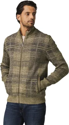 Produktbild von State of Art Herren Strickjacke aus Acryl, grün kariert, normale Passform
