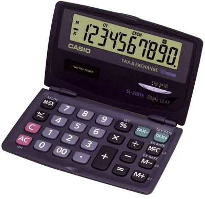 Produktbild von CASIO Taschenrechner SL-210 TE Solar-/ Batteriebetrieb