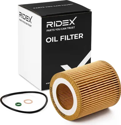 Produktbild von Ölfilter RIDEX 7O0078 Filtereinsatz für BMW 3 Touring (E91) 3 Limousine (E90) 5 Touring (F11) 1 Schrägheck (E87) 5 Limousine (E60)
