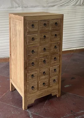 Produktbild von Antike Apothekerkommode Höhe118cm 18 Schubladen Natur