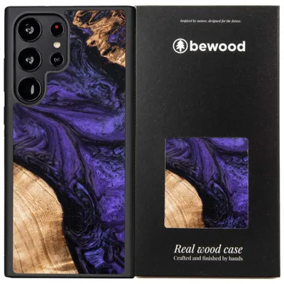 Obrázok produktu pre Puzdro Z Dreva A Živice Pre Samsung Galaxy S23 Ultra Bewood Unique Violet - Fialová A Čierna