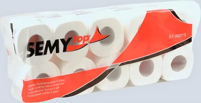 Produktbild von SEMYtop Toilettenpapier 4-lg. Zellstoff, 8x10 Rollen á 150 Bl.