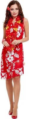 Produktbild von Rotes Hawaii-Kostüm für Damen M