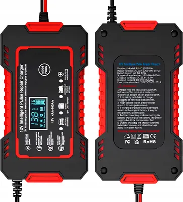 Obrázek produktu pro Automatická nabíječka akumulátoru 12V 10A LCD režim REPAIR inteligentní nabíjení pro auto motocykl