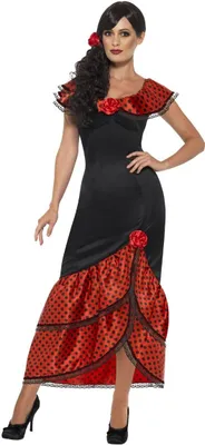 Produktbild von Smiffys - "Senorita" Kostüm - Damen SM1506 (L) (Schwarz/Rot)