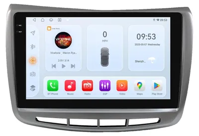 Image de CarPlay, écran tactile, système de navigation, compatible avec Lancia Delta (2009 - 2019), modèle QS8 (8 Go de RAM, 128 Go de stockage)