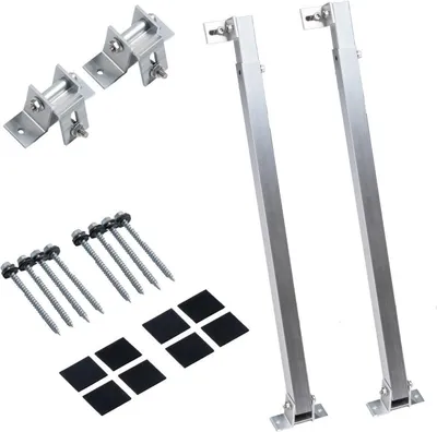 Image de Kit de supports pour panneaux solaires, 1 pièce, 30°-60°, argenté