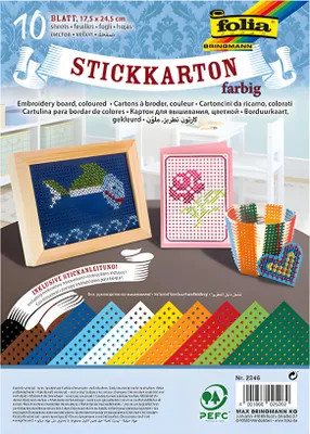 Image de Folia Paper - Cartes de bordures folia 17.5 x x24.5cm 300gr 10v ass