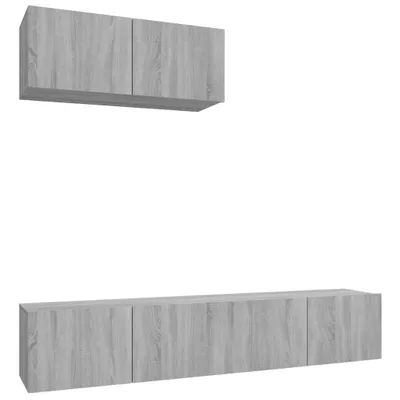 Immagine prodotto di vidaXL Set di mobili TV 3 pezzi in legno grigio Sonoma