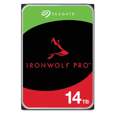 Zdjęcie produktu dla Seagate IronWolf Pro ST14000NT001, 14 TB, 7200 RPM, 256 MB, 3.5"