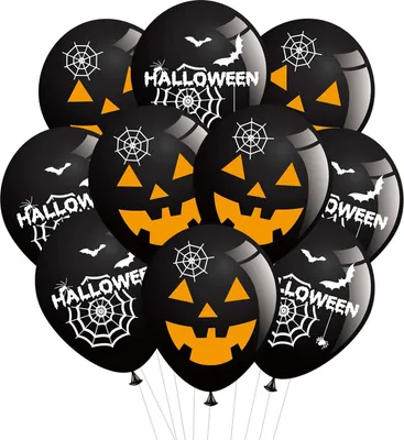 Produktbild von Oblique Unique 10x Luftballons für Halloween gruselige Horror Deko Ballons versch. Motive Feier Party Dekoration