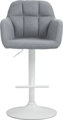 Produktbild von Barhocker Natoma Stoff weiß grau