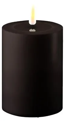 Produktbild von Deluxe Homeart Stumpenkerze LED für Außen Schwarz (7,5x10cm)