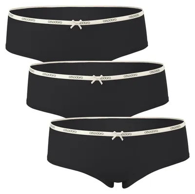Produktbild von Celodoro Damen Panties Lady (3er Pack), Hipster Panty mit dezentem Webgummi - Schwarz XL
