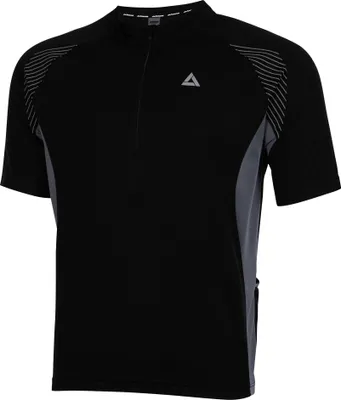 Produktbild von Herren Fahrradtrikot Kurzarm Team II / Schwarz-Grau - L / atmungsaktives Radtrikot - Jersey mit Quick Dry & Anti-UV
