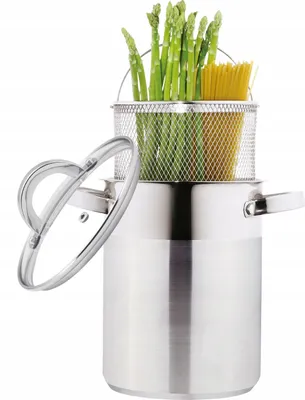 Produktbild von Hoffner Spargeltopf Edelstahl 4,2 L mit Sieb
