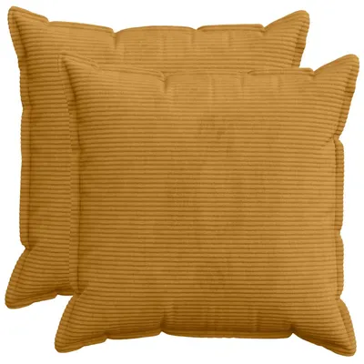 Immagine prodotto di vidaXL, 2 federe decorative, colore giallo, tessuto Cord, 65 x 65 cm