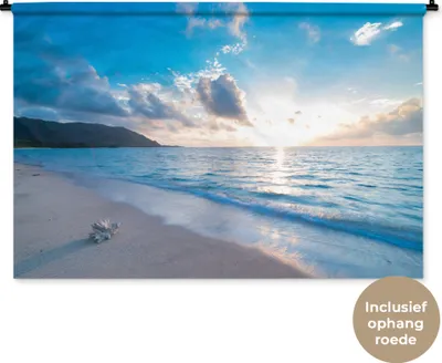 Produktbild von MuchoWow® Wandteppich Wandbehang Strand - Meer - Muschel 120x80 cm Tapisserie Dekoration Wandtuch - Wanddekorationen - Wandtücher