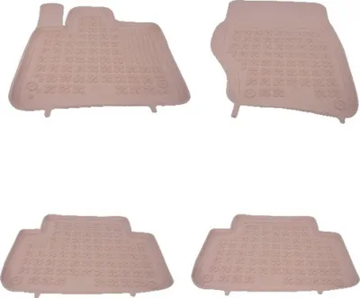 Produktbild von Gummi Fußmatte Beige für AUDI Q7 4L 2005-2015 Erhöhter Rand Geruchlos.