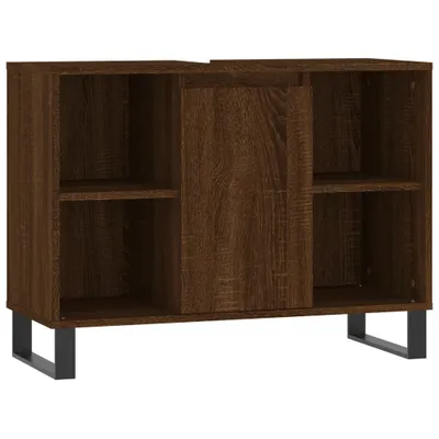Obrázek produktu pro Koupelnová skříňka hnědý dub 80 x 33 x 60 cm kompozitní dřevo