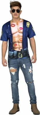 Zdjęcie produktu dla Przebranie dla dorosłych My Other Me Muscular Policeman T-Shirt - L