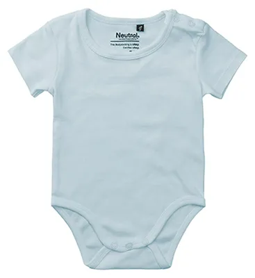 Imagen del producto de Body para bebé, manga corta, color azul claro, modelo LT5899 (talla 62)