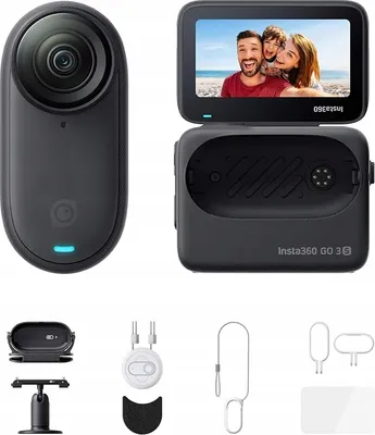 Zdjęcie produktu dla Insta360 GO 3S, 4K Ultra HD, 200 fps, Wi-Fi, Bluetooth, 310 mAh, 135 g