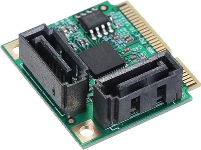 Obrázek produktu pro Adaptér Mini PCI-E na 2 porty SATA3. Rozšiřující karta SATA3.0. Vysokorychlostní přenos dat, široká kompatibilita