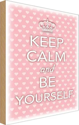 Produktbild von vianmo Holzschild 30x20 cm Keep Calm and be yourself