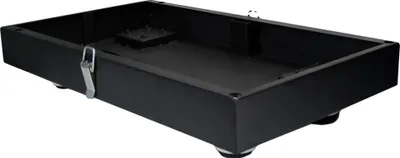 Image de Porte-piles, acier inoxydable, 4 roues réglables, noir