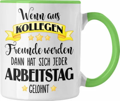 Produktbild von Trendation - Jobwechsel Tasse Geschenk Kollege Kollegin Geschenkidee Kaffeetasse Abschiedsgeschenk Neuer Job Abschied Lieblingskollege Lieblingskollegin (Grün)