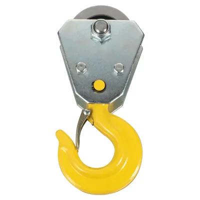 Produktbild von 3 Tonnen Hebehaken mit Doppelkugellager,Industrietaugliche Stahlrolle für Flaschenzüge (5/8 Zoll Seil)