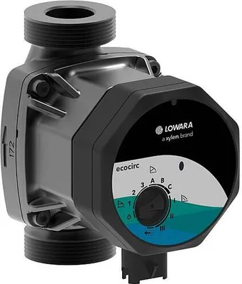 A product shot of a heating circulation pump.