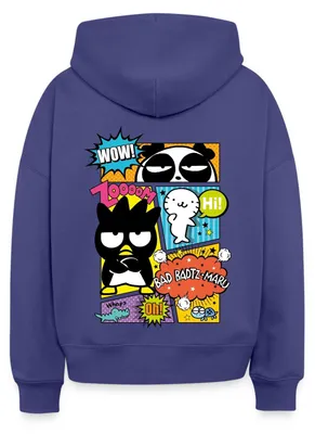 Produktbild von Spreadshirt Bad Badtz-Maru Mit Freunden Im Comic Stil Frauen Boxy Organic Hoodie, XL, Dämmerung