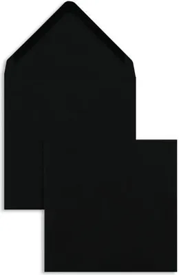 Produktbild von Briefumschläge 155x155mm 100g/qm gummiert VE=100 Stück schwarz