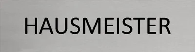 Produktbild von CombiCraft Aluminium Türschild Hausmeister 165x45mm mit 3M-Tape
