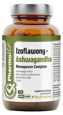 IZOFLAWONY + ASHWAGANDHA MENOPAUSE COMPLEX BEZGLUTENOWE 60 KAPSUŁEK - PHARMOVIT (CLEAN LABEL)