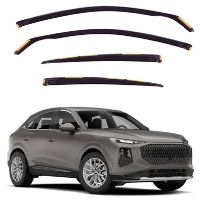 Produktbild von Windabweiser  Passend Für Audi Q3 3 5D ab 2025 4tlg Regenabweiser, Schwarz, Getönt, Aerodynamisch, Einfache Montage, Befeistigung mit Clips