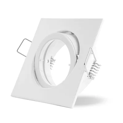 Produktbild von Einbaustrahler Weiß eckig schwenkbar 68mm max. 50W Bajonettverschluss