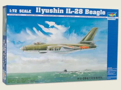 Productafbeelding van Trumpeter Iljushin IL-28 Beagle, schaal 1:72, artikelnummer 01604