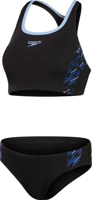 Zdjęcie produktu dla Speedo Placement Bikini Kobiety czarny odporny na chlor, Kolor:Czarny, Rozmiar:44