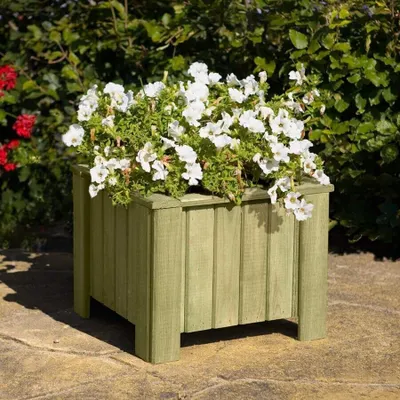 Produktbild von Pflanzkasten aus Holz KDI 40x40x31,5 cm quadratisch Blumenkasten Pflanzentrog