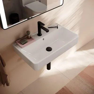 Produktbild von hansgrohe Xanuia Q Waschtisch Compact 650/390 mit Hahnloch und Überlauf